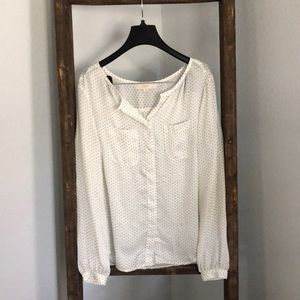 White silk blouse